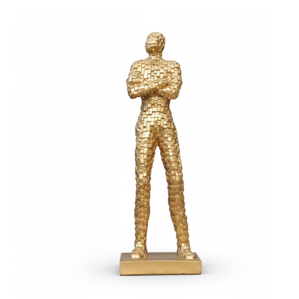 Gold Abstract Human Figure Sculpture