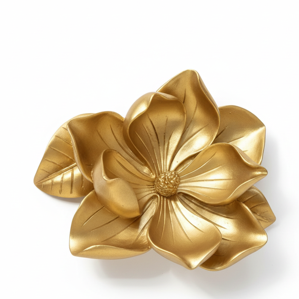 Luxury Golden Flower Decorative Accent