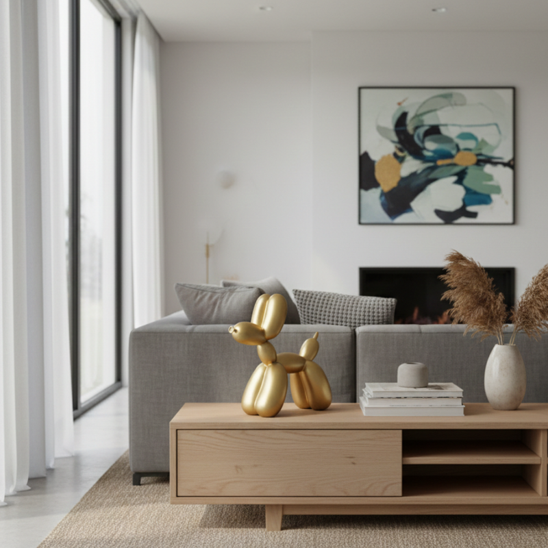 Golden Balloon Dog Sculpture