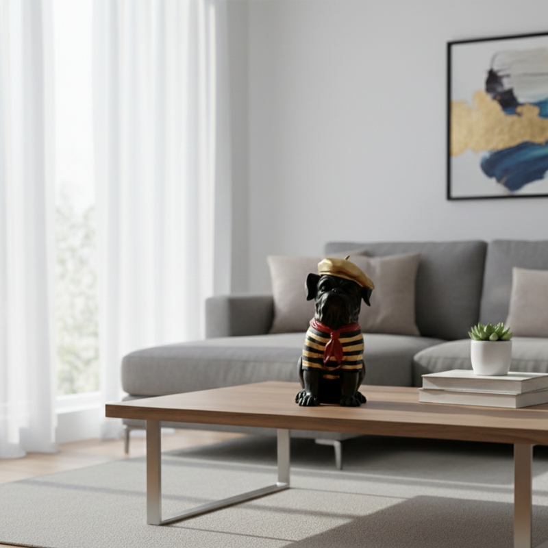 Luxury French Style Dog Showpiece