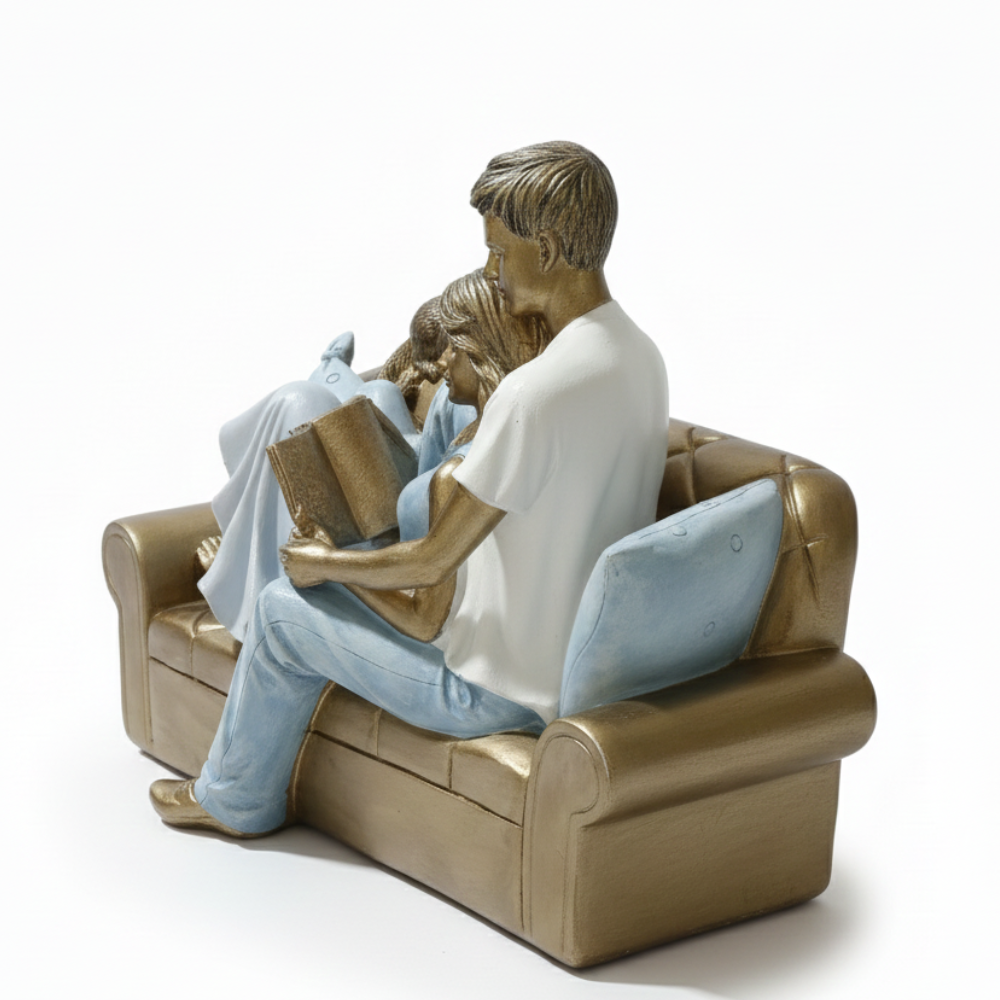 Couple Reading Together Decorative Statue