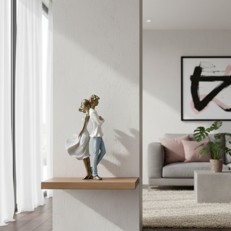 Romantic Back-to-Back Couple Showpiece