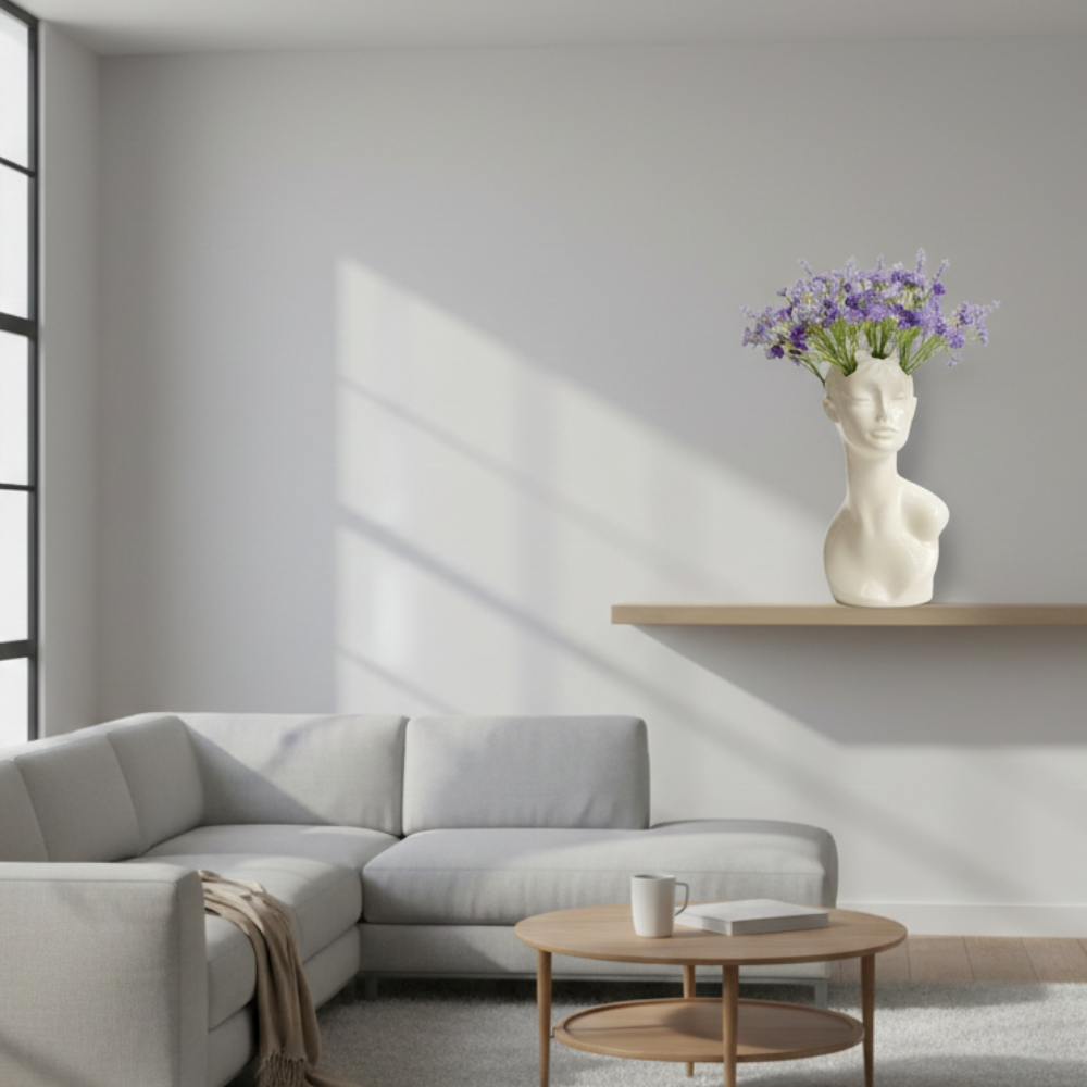 Abstract Face Flower Vase