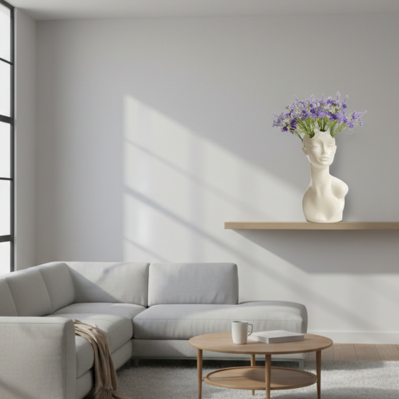 Abstract Face Flower Vase