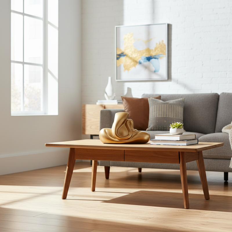 Golden Abstract Ganesha Showpiece