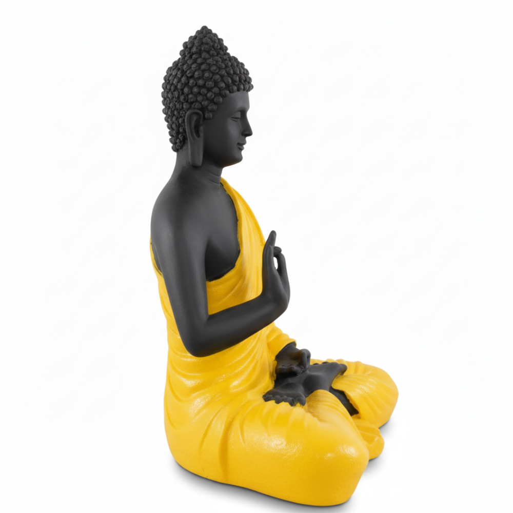 Black & Yellow Meditation Buddha Statue