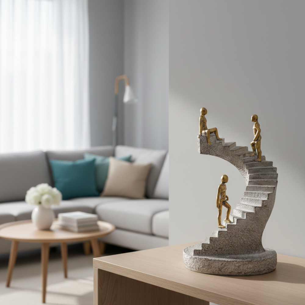 Abstract Staircase Human Figurine Showpiece