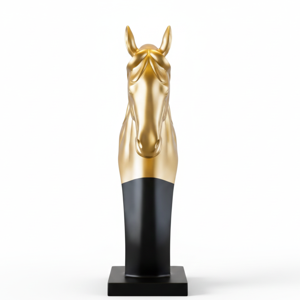 Luxury Golden Horse Head Showpiece