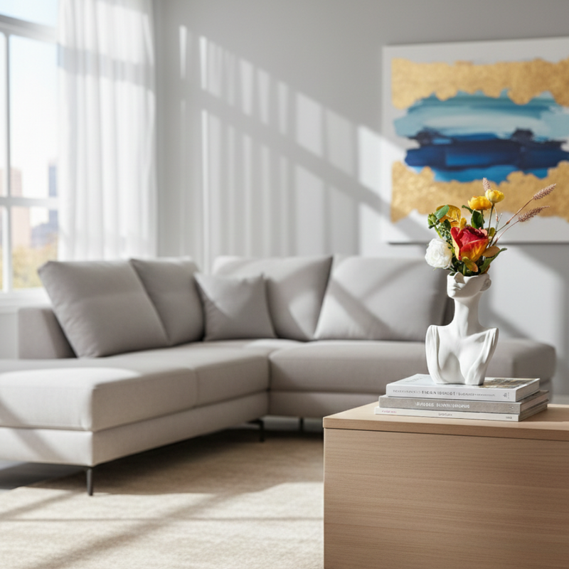 Abstract Face Flower Vase