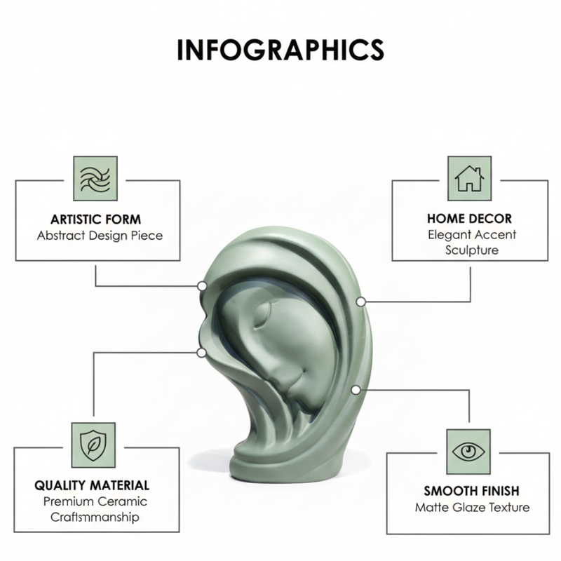 Tranquil Muse Abstract Face Sculpture