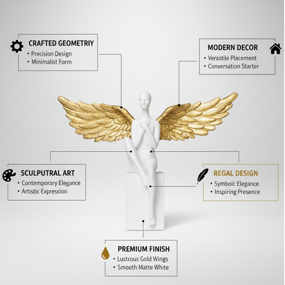 Golden Wing Angel Sculpture