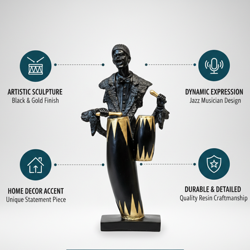 Abstract Drummer Art Statue