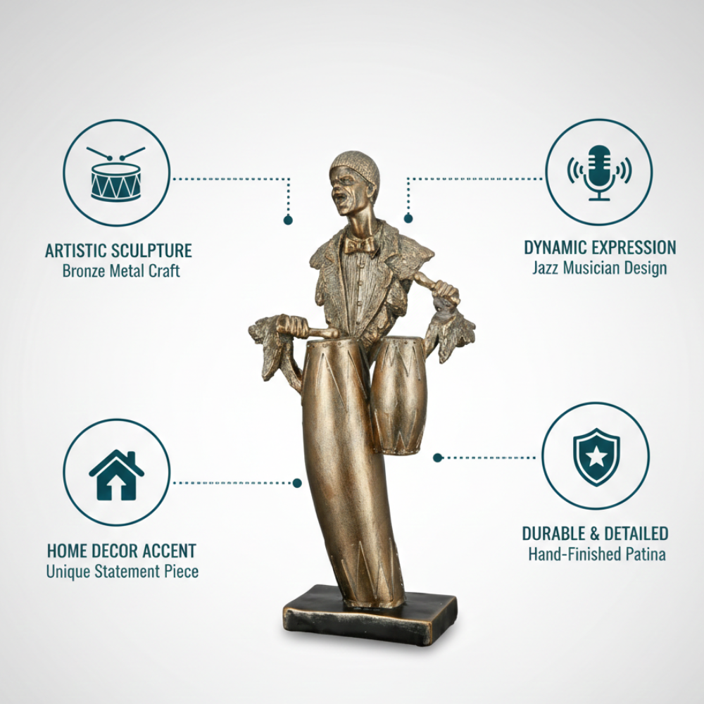 Antique Drummer Art Statue