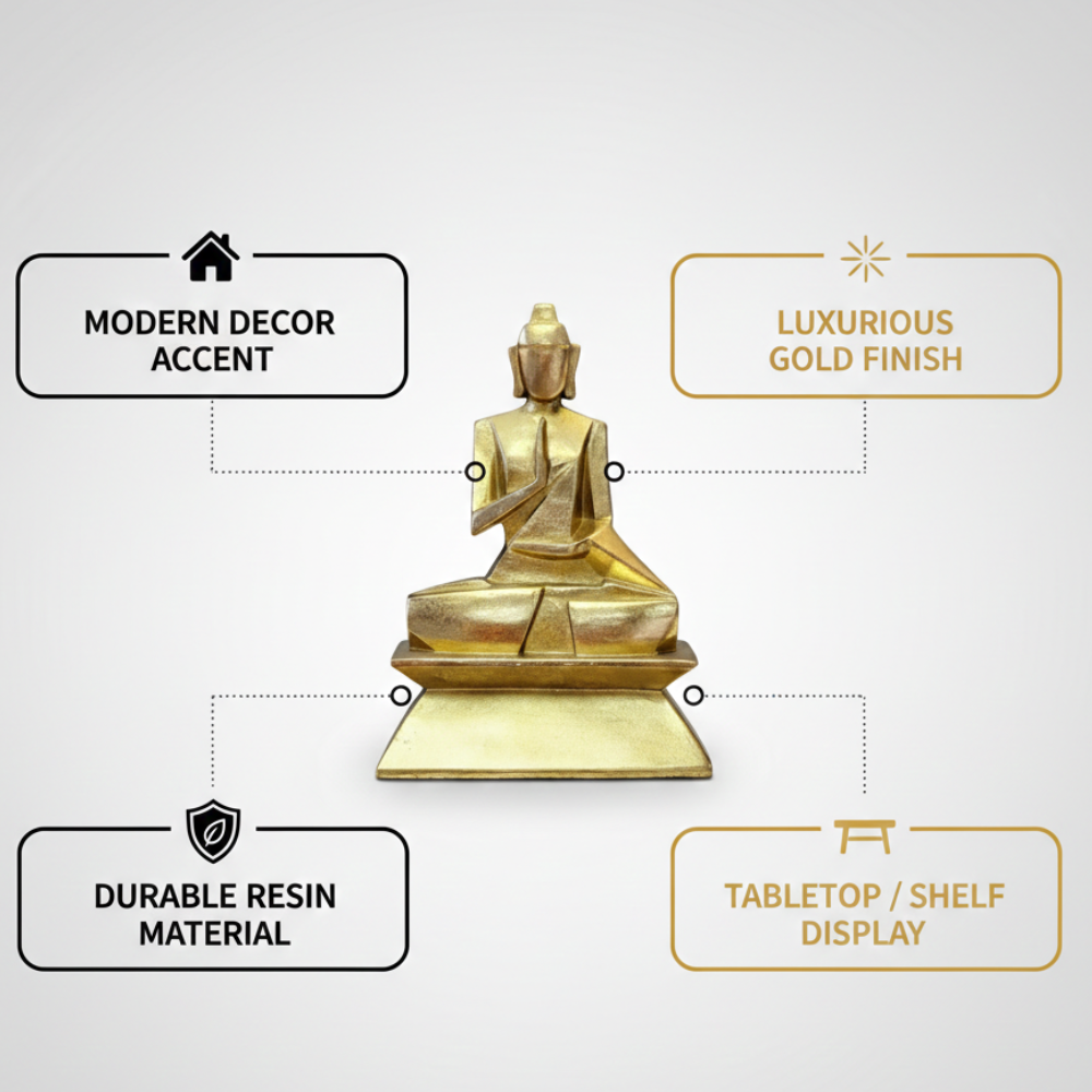 Golden Buddha Statue Sculpture