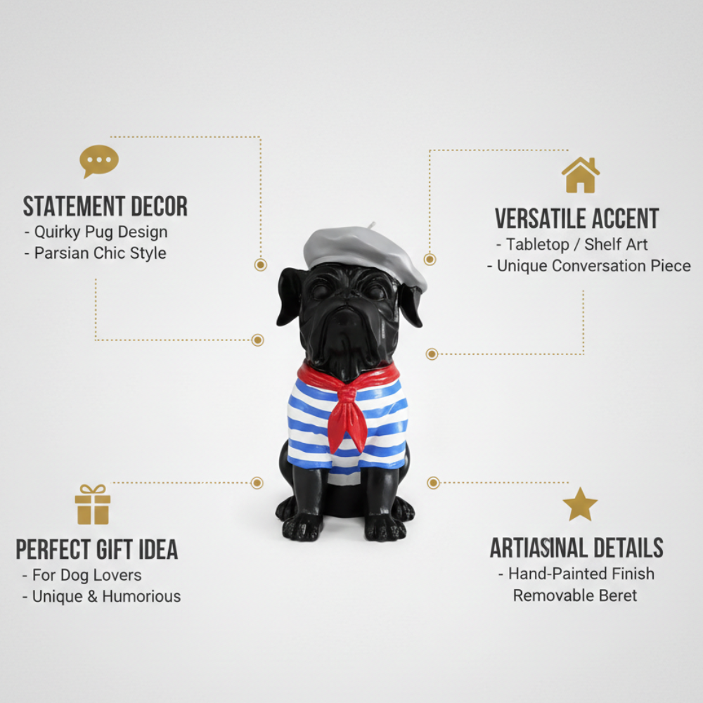 French Style Dog Showpiece