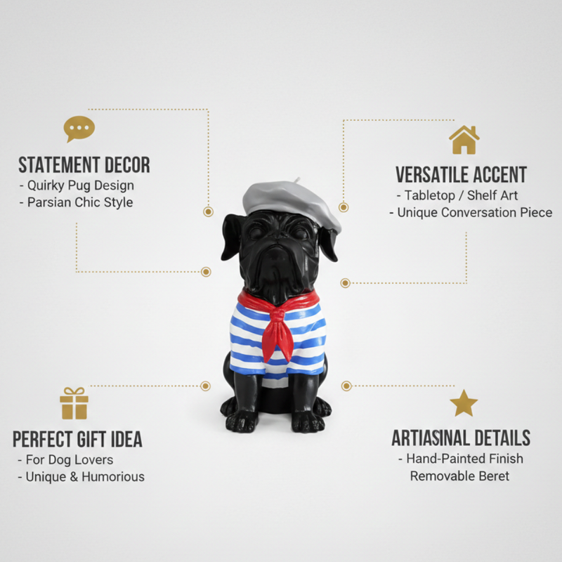 French Style Dog Showpiece