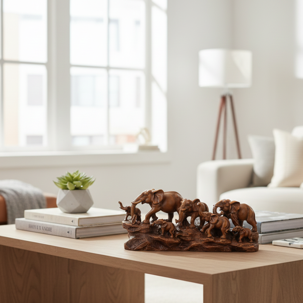 Decorative Elephant Group Showpiece