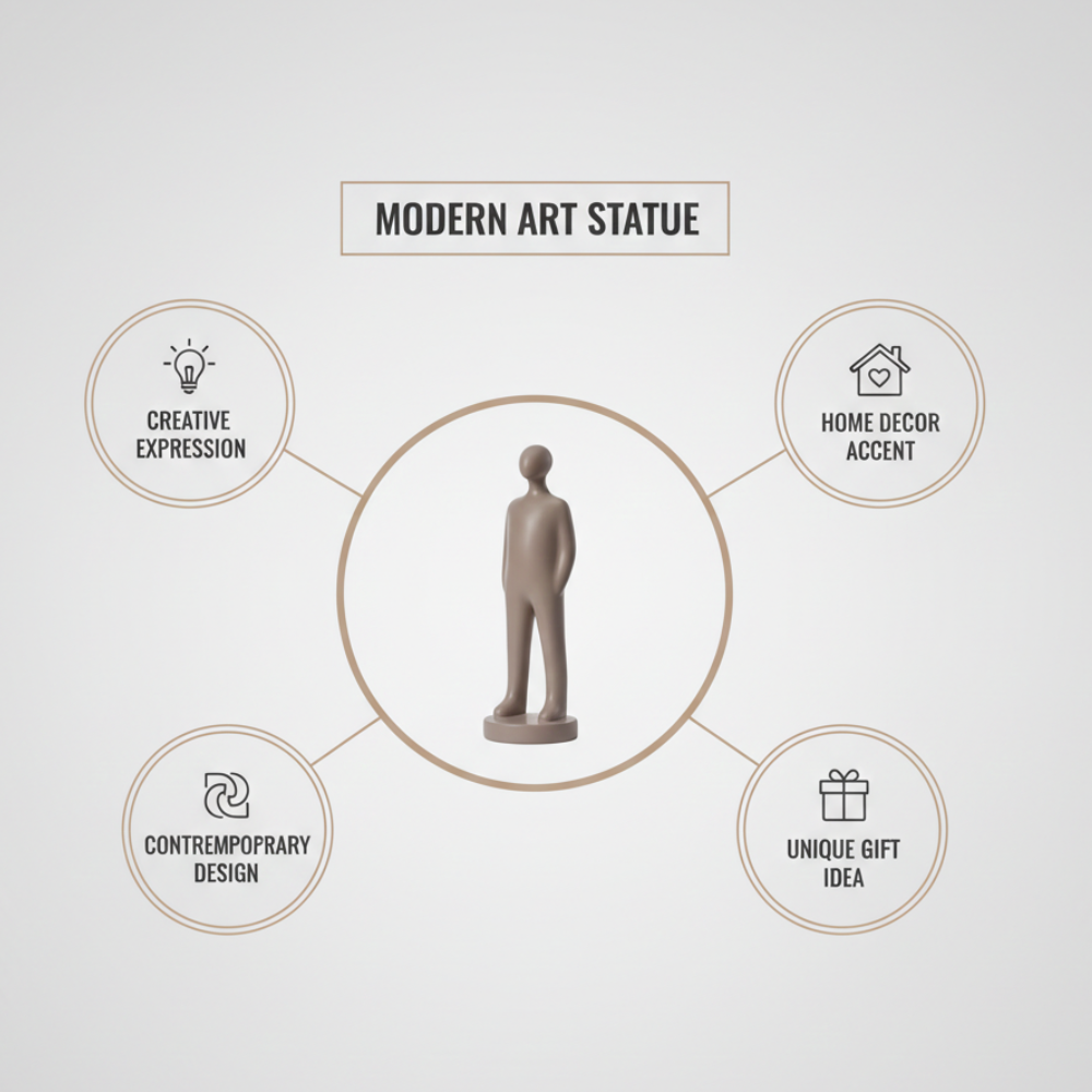 Minimalist Bookends & Standing Figurine