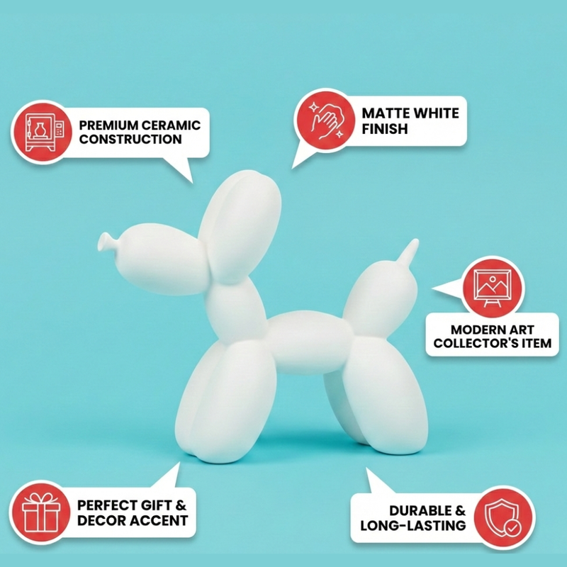 White Balloon Dog Sculpture