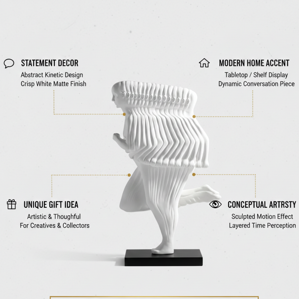 Modern Abstract White Human Sculpture