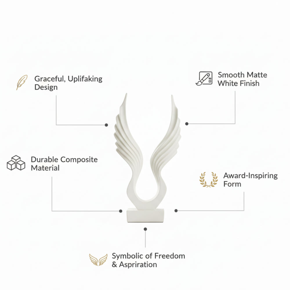 Divine White Wings Sculpture