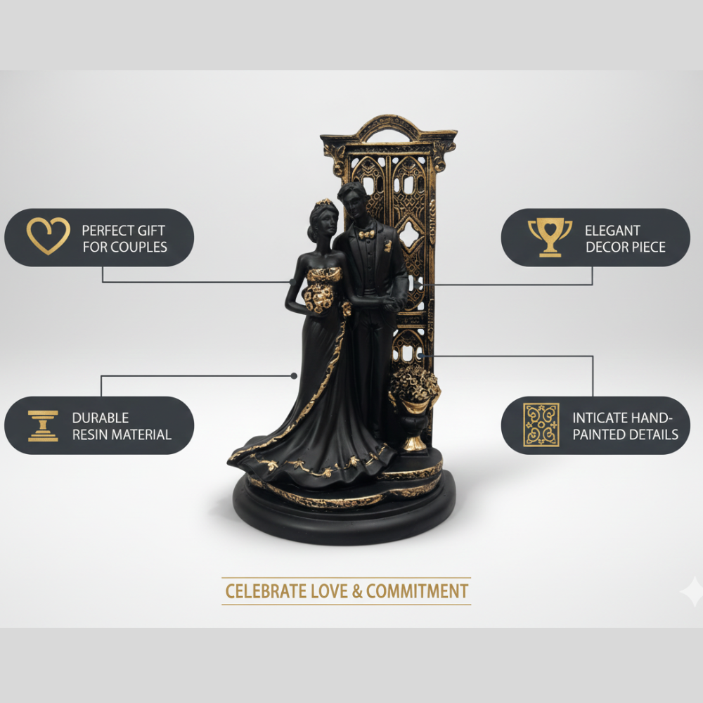 Elegant Standing Couple Decorative Statue