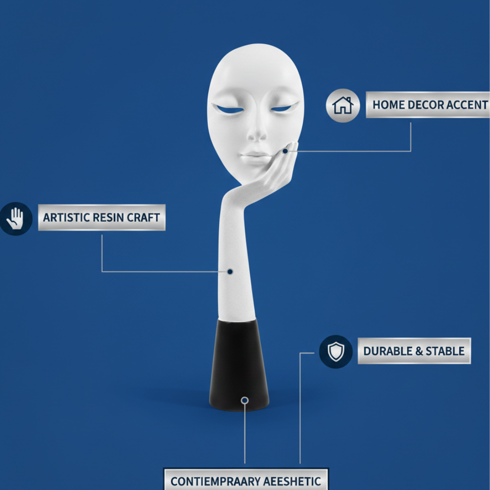 Abstract Face Sculpture Showpiece