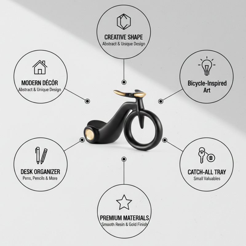 Black & Gold Bike Art Sculpture