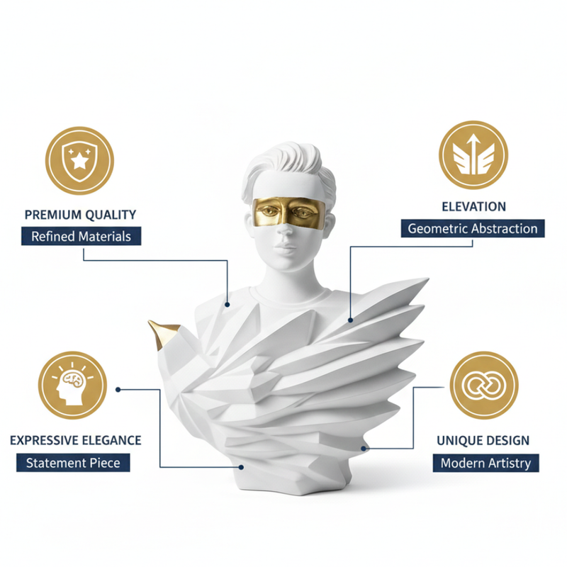 Abstract Human with Dove Sculpture