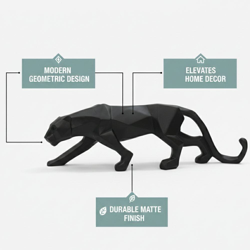 Matte Black Panther Showpiece