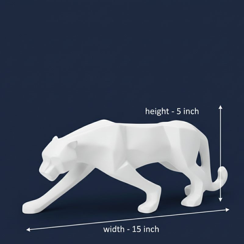 White Panther Decorative Showpiece