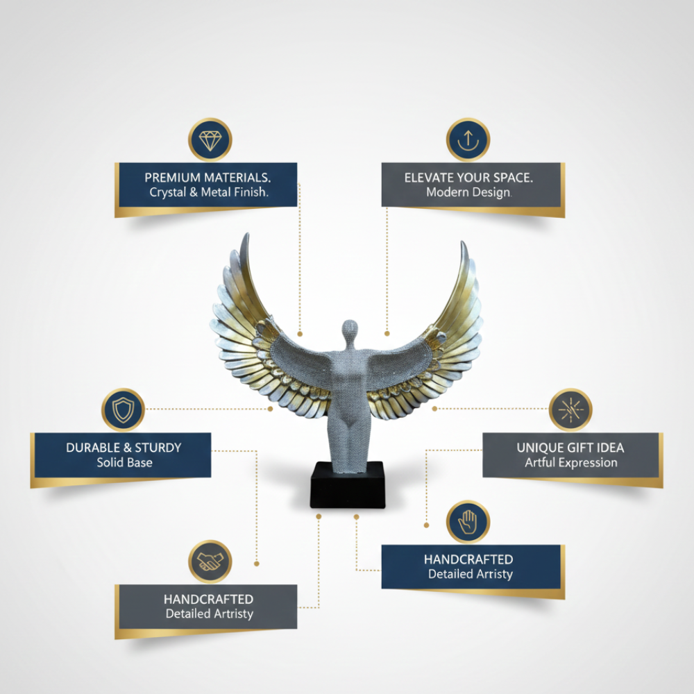 Luxury Angel Wing Human Sculpture