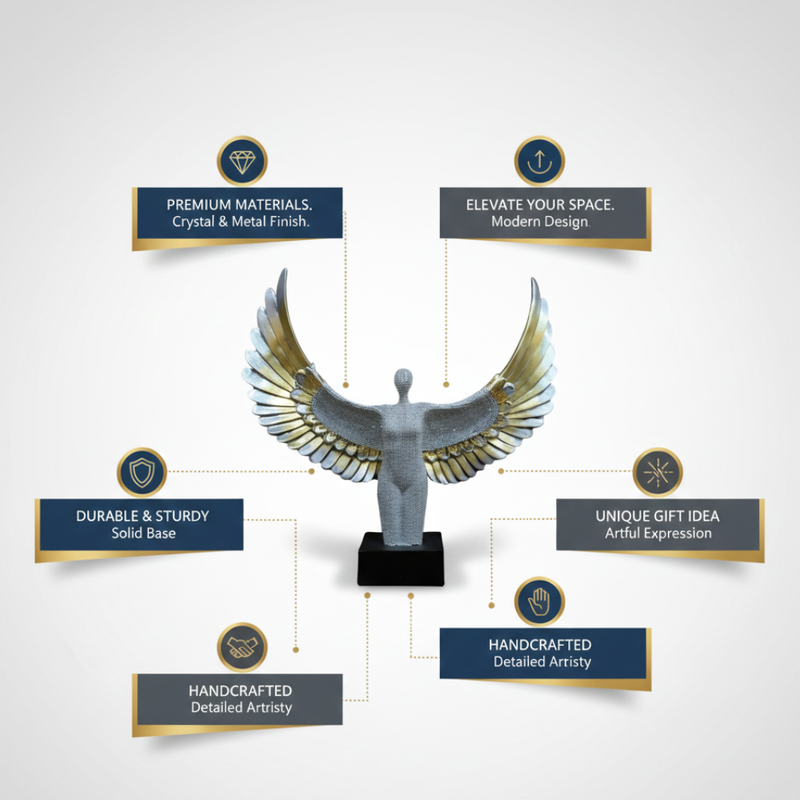 Luxury Angel Wing Human Sculpture