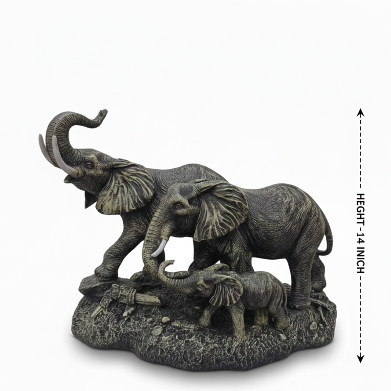 Elephant Family Statue