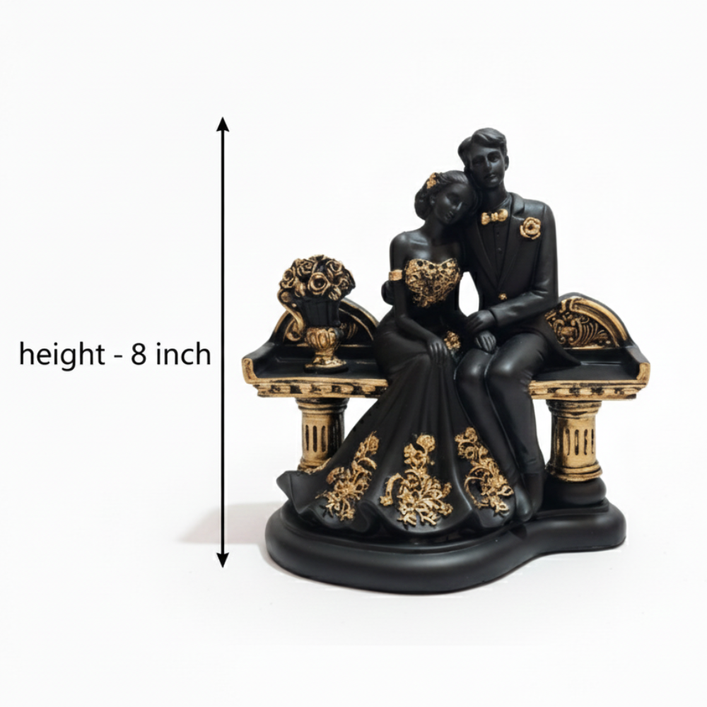 Romantic Couple Sitting Statue