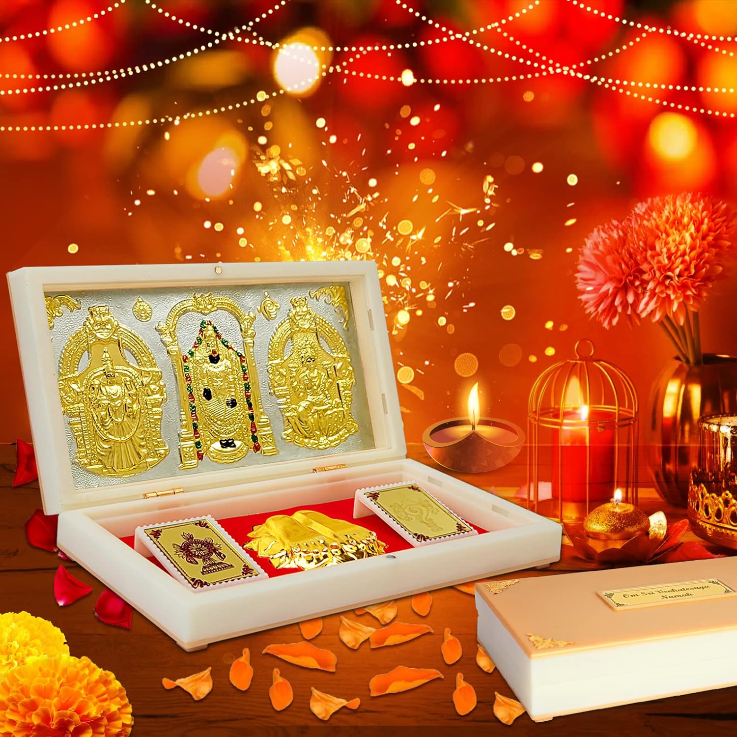 Tirupati Balaji and Padmavathi Lakshmi With Charan Paduka Nakshatra one