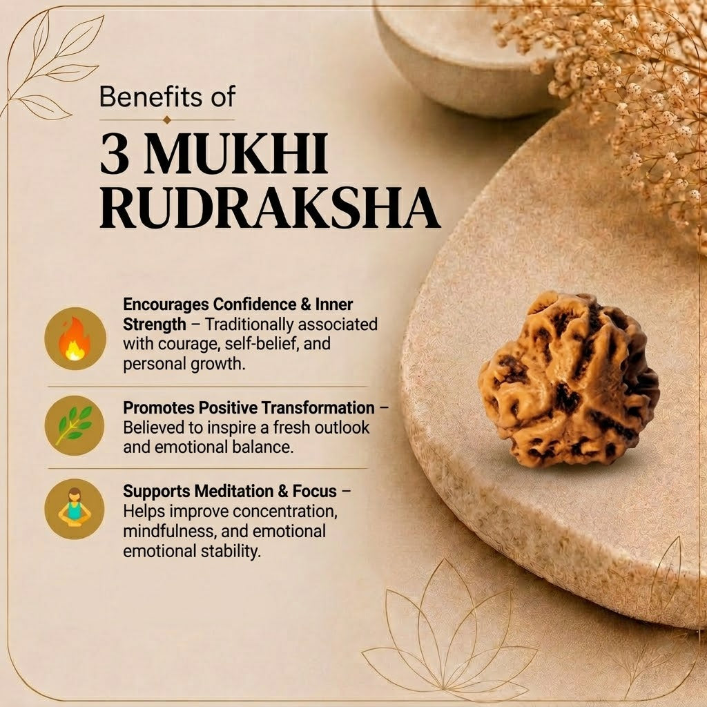 3 Mukhi Rudraksha