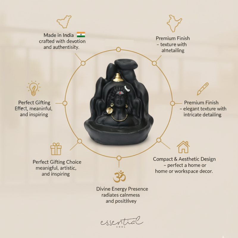 Adi Yogi Idol Smoke Fountain for Home Decor