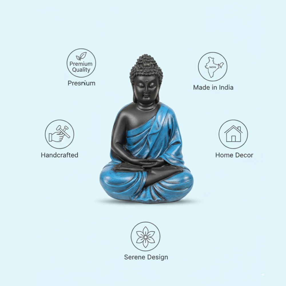 Blue & Black Buddha Statue