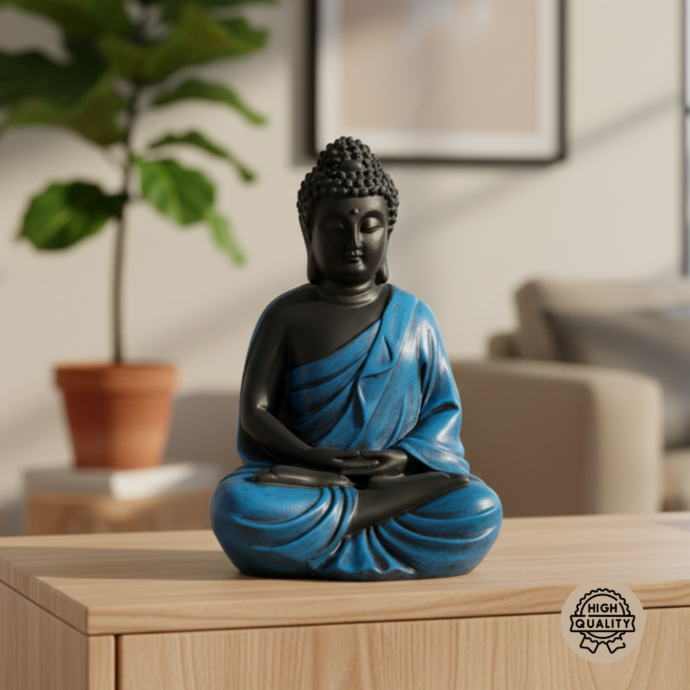 Blue & Black Buddha Statue