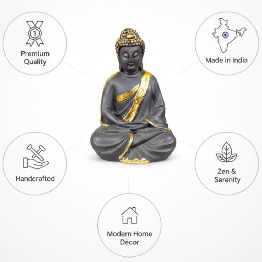 Black & Gold Buddha Statue
