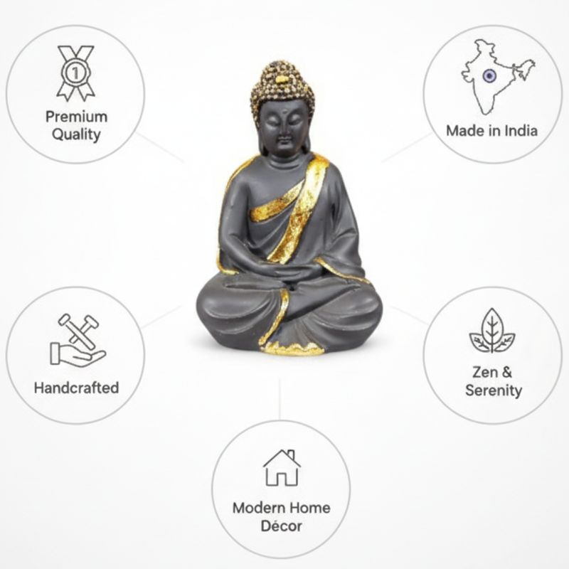 Black & Gold Buddha Statue