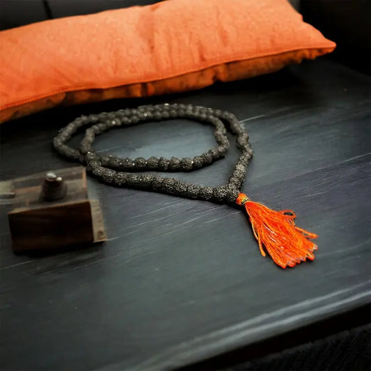 Black Rudraksha Mala - 108+1 Beads Nakshatra one