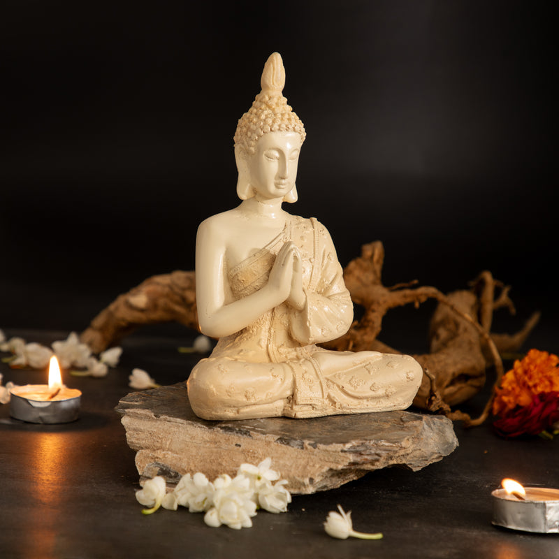 Meditating Buddha Premium Resin 7 inch Gifting Idol