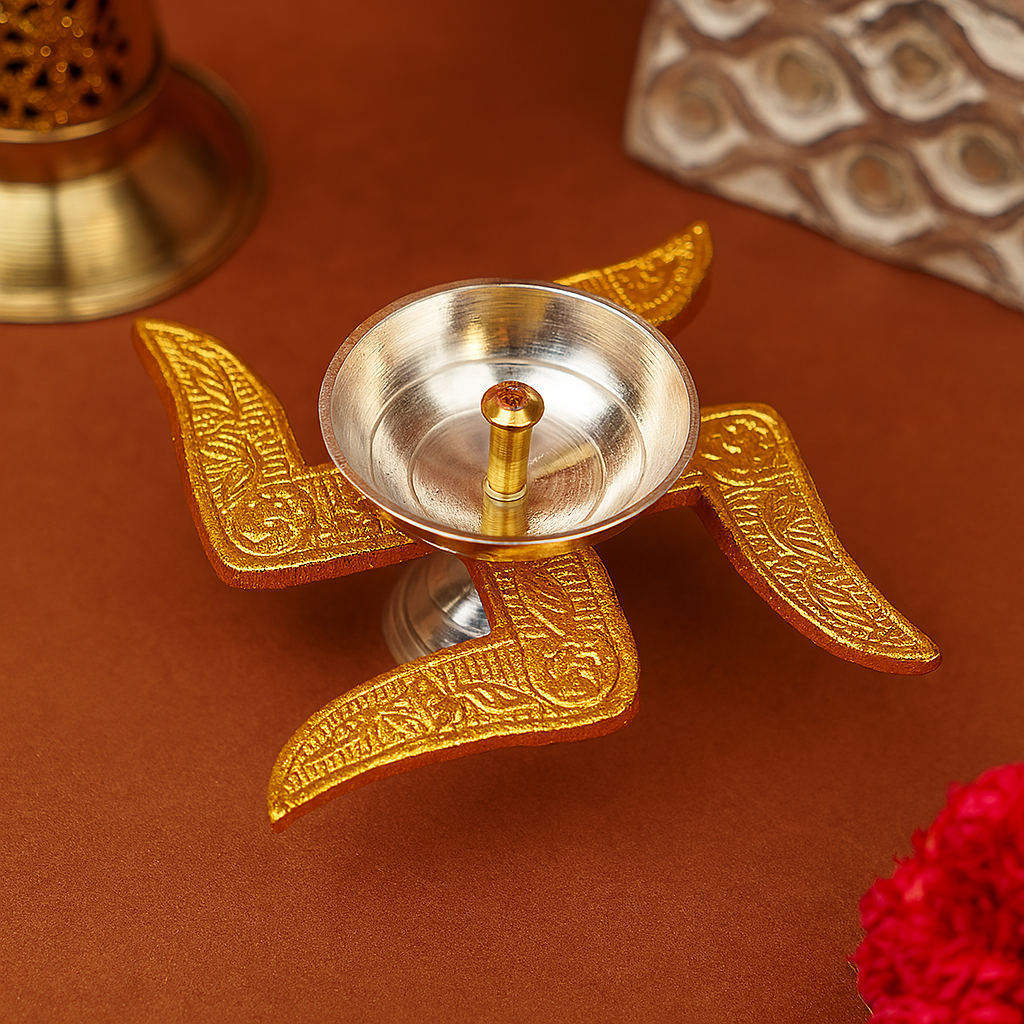 Swastik Akhand Diya 4 Inch |70g