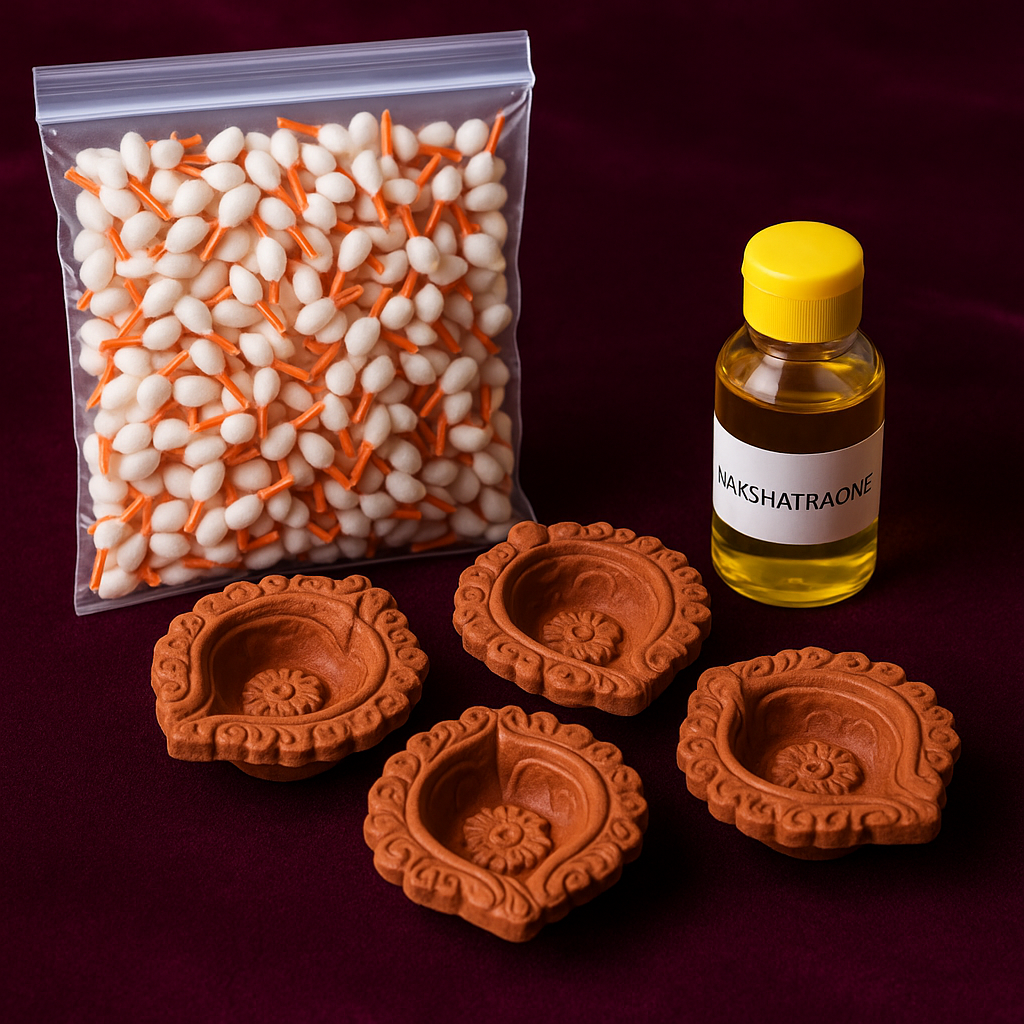Pooja Kit – Diya, Batti & Til Oil for Deep Daan & Puja