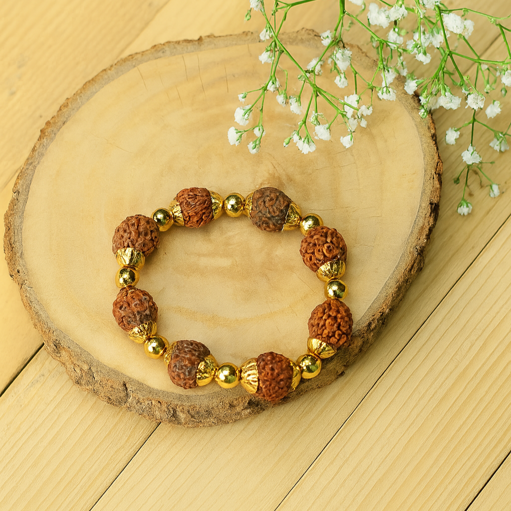 Divine Energy Combo: Shiv Rudrashtakam Wooden Book,Vastu Crystal Yantra,Rudraksh Bracelet