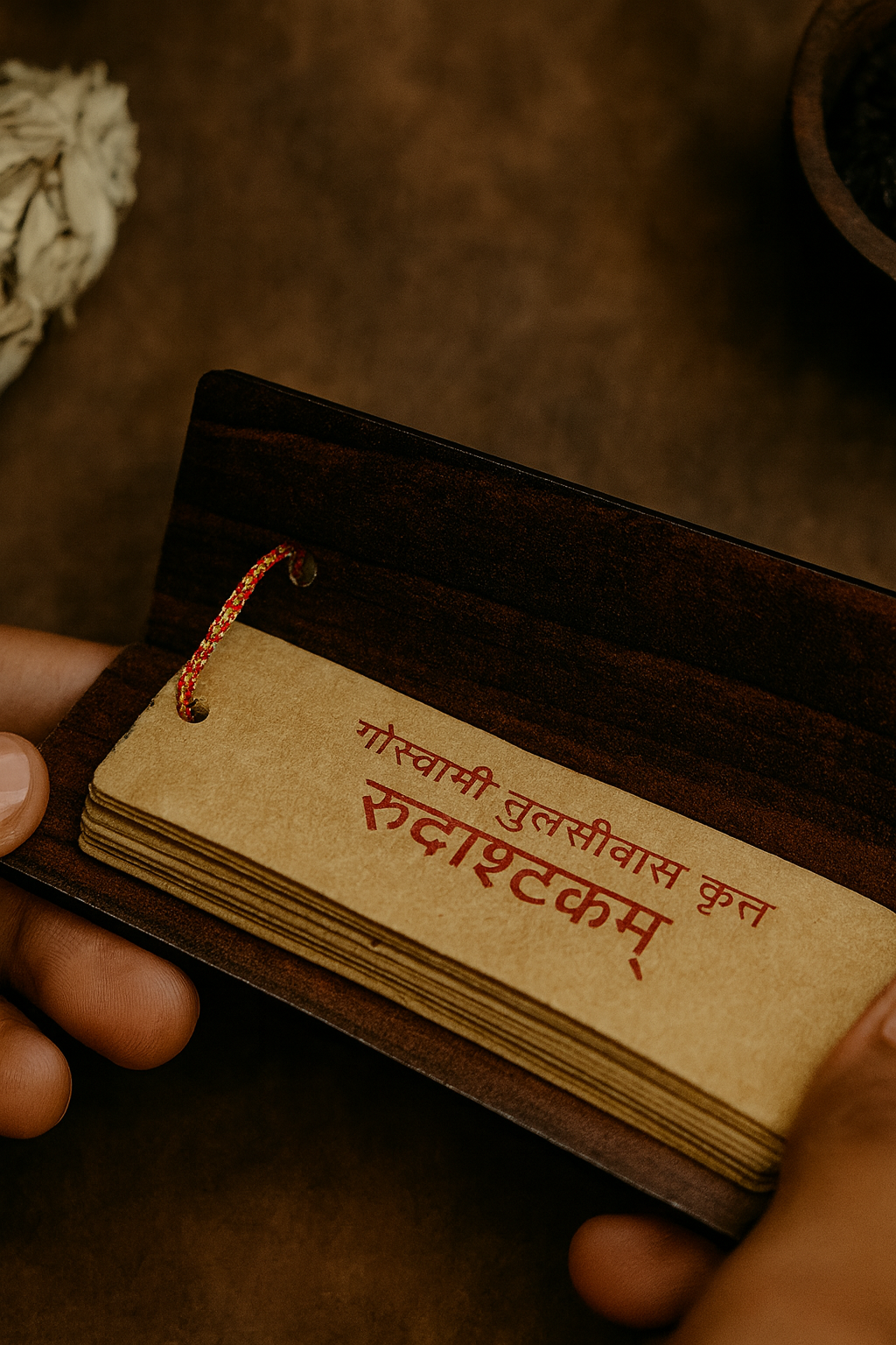 Shiv Rudrashtakam Wooden Book