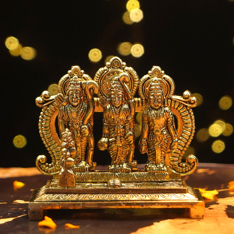 Golden Ram Darbar Murti | Ram Darbar Gifting 4 Inch