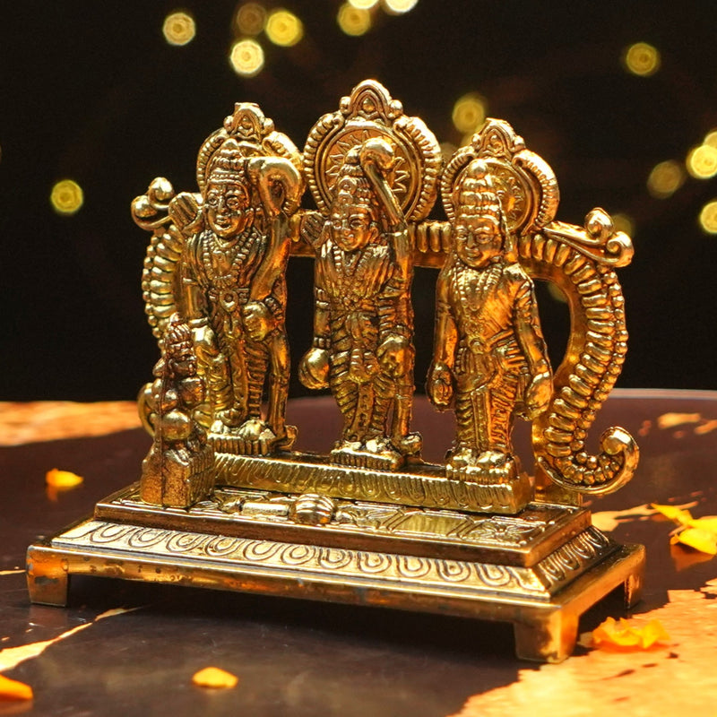 Golden Ram Darbar Murti | Ram Darbar Gifting 4 Inch